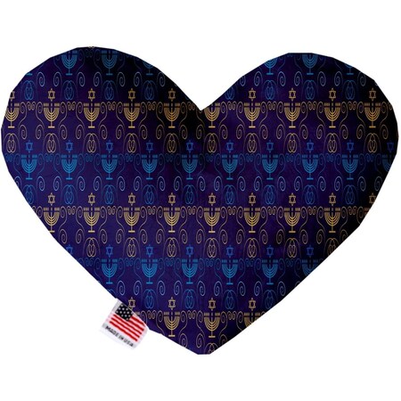 Mirage Pet Products Menorah Madness Canvas Heart Dog Toy 8 in. 1290-CTYHT8